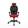 PIQUERAS Y CRESPO Silla de oficina Jorquera con mecanismo Sincro, Rojo y Negro