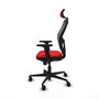 PIQUERAS Y CRESPO Silla de oficina Jorquera con mecanismo Sincro, Rojo y Negro
