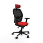 PIQUERAS Y CRESPO Silla de oficina Jorquera con mecanismo Sincro, Rojo y Negro
