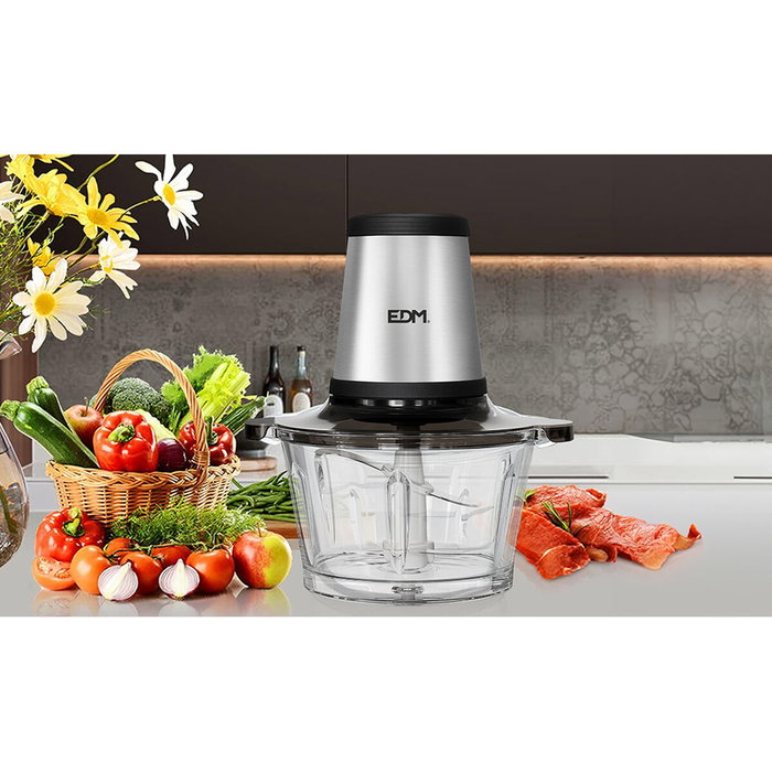 Edm Picadora de Acero Inoxidable 350 W 1,8 l Edm Picadora de Acero Inoxidable 350 W 1,8 l