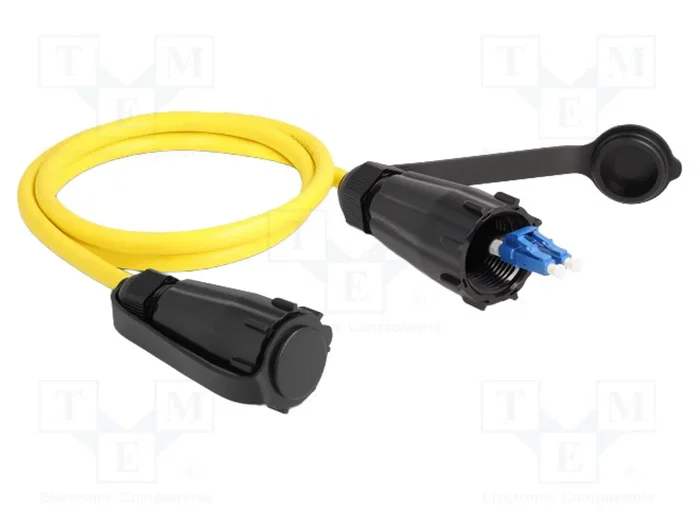 DeLOCK Cable de fibra óptica LC Duplex a LC Duplex monomodo, 1 m, Amarillo