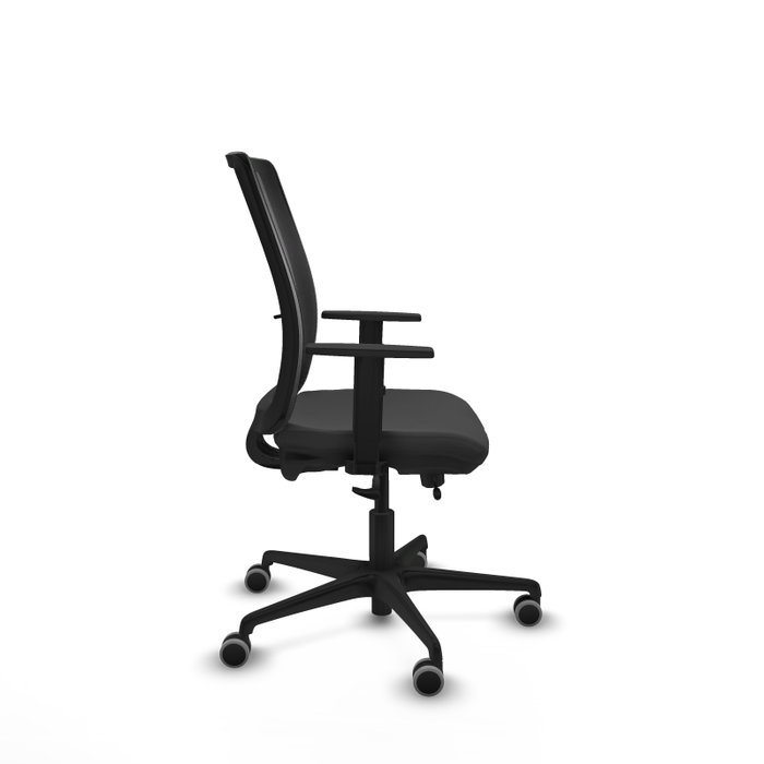 PIQUERAS Y CRESPO Silla de oficina Haches Gris oscuro con respaldo de malla Negro