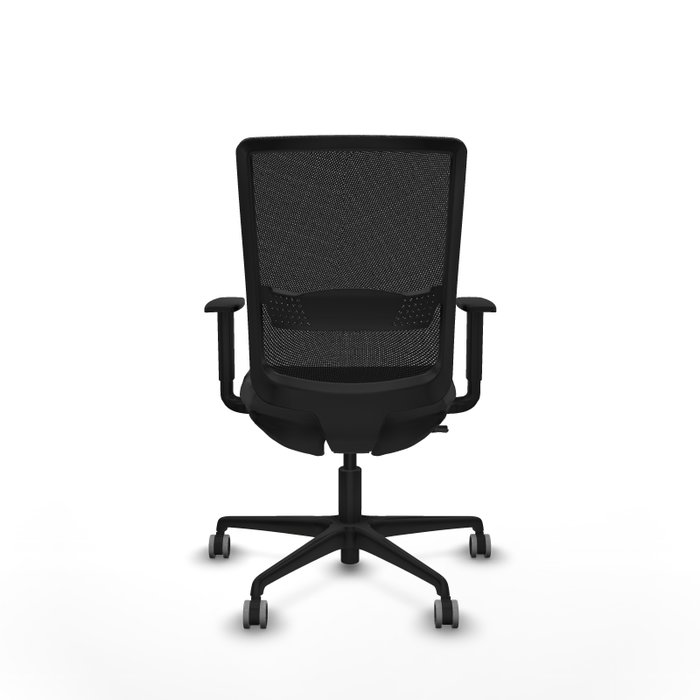 PIQUERAS Y CRESPO Silla de oficina Haches Gris oscuro con respaldo de malla Negro