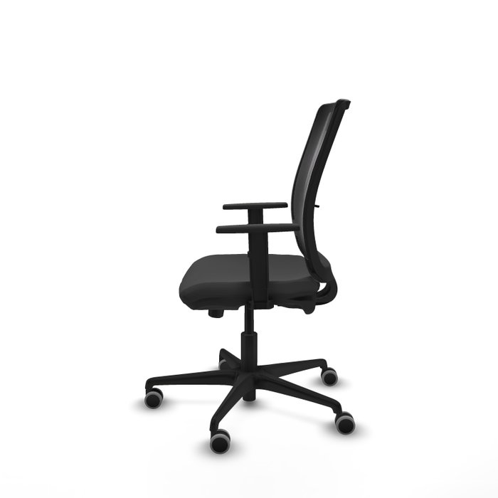 PIQUERAS Y CRESPO Silla de oficina Haches Gris oscuro con respaldo de malla Negro