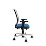 PIQUERAS Y CRESPO Silla de oficina Haches con mecanismo Sincro/Traslack Azul claro y Blanco