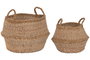 DKD Home Decor Cesta Natural Seagrass Yute 45x34x45 cm Set de 2