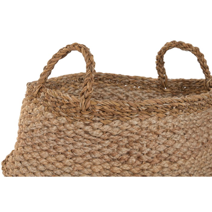 DKD Home Decor Set de 2 Cestas de Seagrass y Yute Natural 45x45x34 DKD Home Decor Set de 2 Cestas de Seagrass y Yute Natural 45x45x34