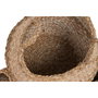 DKD Home Decor Set de 2 Cestas de Seagrass y Yute Natural 45x45x34