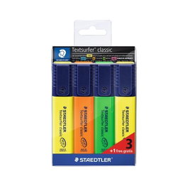 Staedtler Textsurfer Classic Marcadores Fluorescentes Colores Surtidos Pack 3 + 1