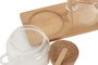DKD Home Decor Set de 2 Botes de Cristal con Bambú y Corcho