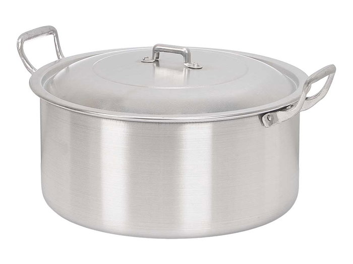 KINVARA Cacerola de Aluminio 30 cm, 10 L, Plata