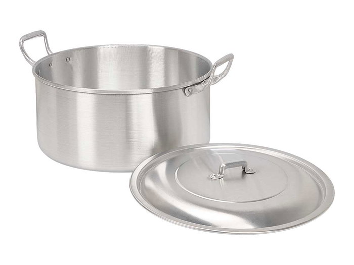 KINVARA Cacerola de Aluminio 30 cm, 10 L, Plata