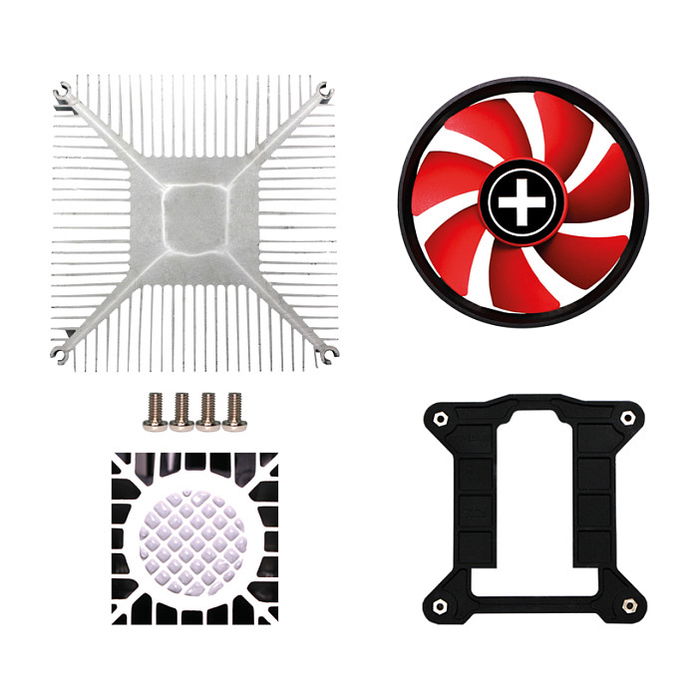 Xilence Performance C XC232 Ventilador CPU para Intel LGA1700 LGA1851 LGA1954 110W TDP 92mm Negro Rojo PWM