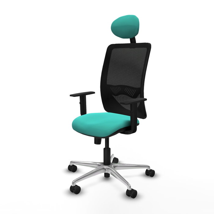 PIQUERAS Y CRESPO Silla de oficina Zulema con mecanismo Sincro, Turquesa y Negro PIQUERAS Y CRESPO Silla de oficina Zulema con mecanismo Sincro, Turquesa y Negro