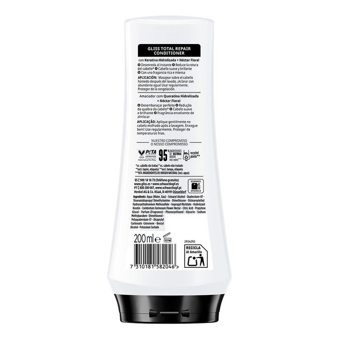 Schwarzkopf GLISS TOTAL REPAIR Acondicionador 200 ml (Reacondicionado) Schwarzkopf GLISS TOTAL REPAIR Acondicionador 200 ml (Reacondicionado)