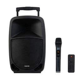 Fonestar Altavoz Portátil con Micrófono Malibu-310 - 100W, Bluetooth 5.0, Karaoke, Batería Recargable, USB/SD/FM, Trolley, Negro