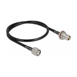 Delock Cable de Antena TNC Macho a TNC Hembra RG-58 50 Ohm, 60 cm, Negro