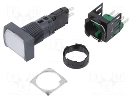 SCHNEIDER ELECTRIC Interruptor de presión Harmony XB6 16mm Blanco LED