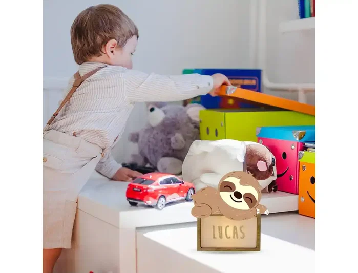 Wondee Lámpara Infantil Personalizable Forma de Abeja de Madera Wondee Lámpara Infantil Personalizable Forma de Abeja de Madera