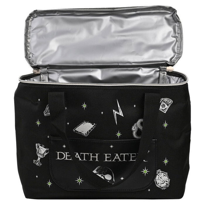 WIDDOP & CO Bolsa Portameriendas Aislante Harry Potter Mortifago Dark Arts - Bolsa Térmica con Forro, Adornos Auténticos