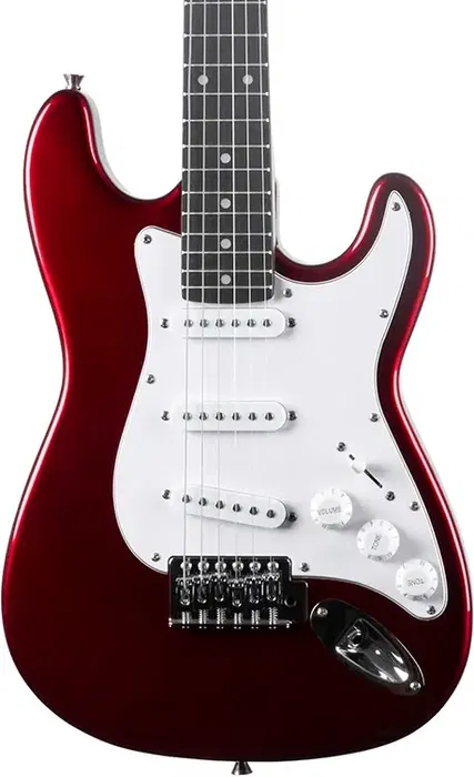 EKO ST100 Guitarra Eléctrica Formato 3/4 Tipo Strat - Roja Cromo