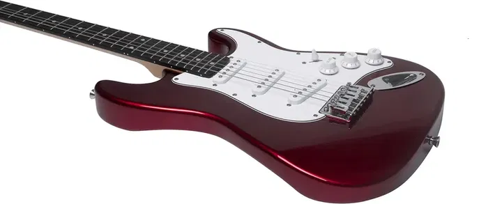 EKO ST100 Guitarra Eléctrica Formato 3/4 Tipo Strat - Roja Cromo