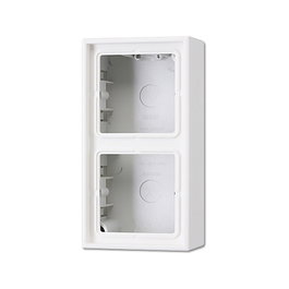 Jung LS 582 A WW Tapa de superficie con marco de 2 plazas