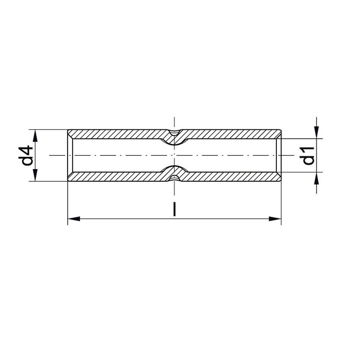 Klauke Quetschverbinder Terminales de Crimpado 4-6 mm² Diseño Largo