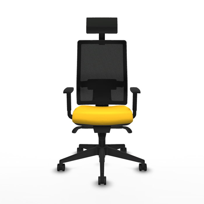 PIQUERAS Y CRESPO Silla de oficina Horna con mecanismo Sincro, Amarillo y Negro PIQUERAS Y CRESPO Silla de oficina Horna con mecanismo Sincro, Amarillo y Negro