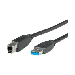 ROLINE 11.02.8869 Cable USB 3.2 Gen 1 A-B Macho/Macho 0.8m Negro