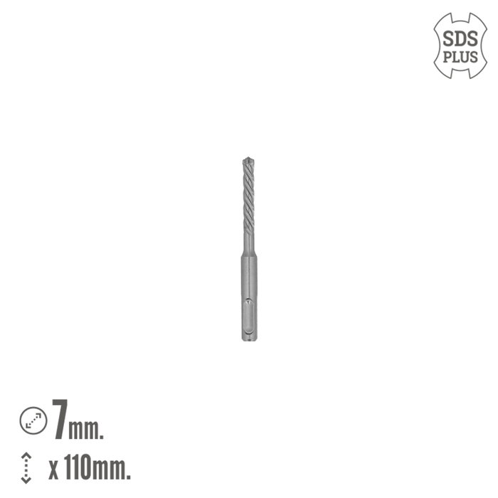 WOLFPACK LINEA PROFESIONAL Broca SDS Plus de 8 Filos para Hormigón Armado Ø 7 x 100 mm