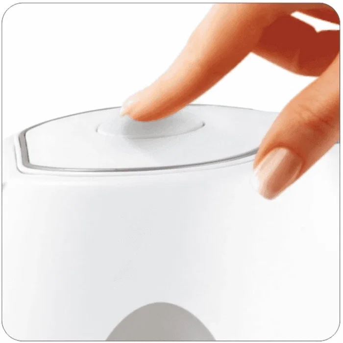 Haeger EK-15W.026A Tetera Eléctrica 1.5 L 2200 W Blanco - Indicador de Agua, Apagado Automático, Base 360°, Filtro Antical, Sin Cables