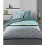 Home Linge Passion HOM3701393706841 Juego Nórdico 140x200 cm - Funda Nórdica y Funda de Almohada - 100% Algodón 57 Hilos - Verde Esmeralda