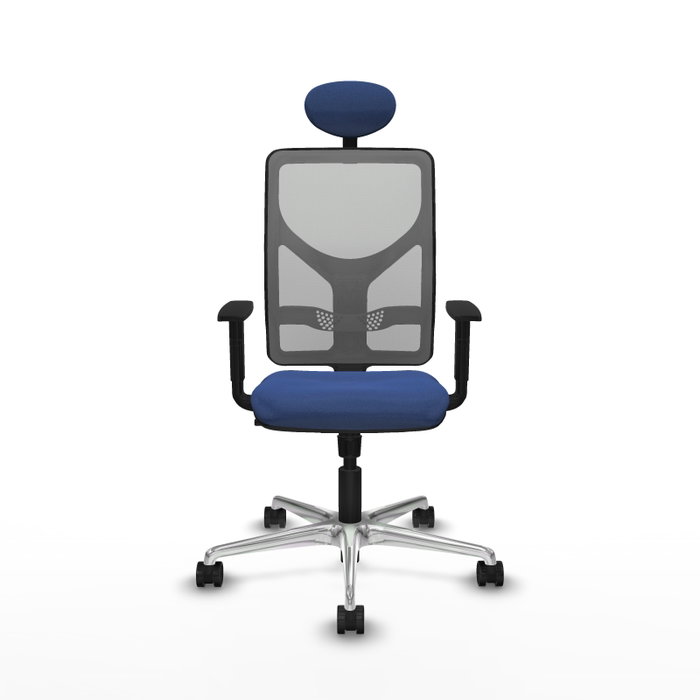 PIQUERAS Y CRESPO Silla de oficina Motilla con mecanismo Sincro Azul marino y Gris PIQUERAS Y CRESPO Silla de oficina Motilla con mecanismo Sincro Azul marino y Gris