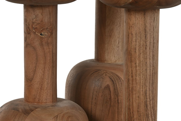 DKD Home Decor Mesa Redonda Comedor Blanco Natural Acacia Mármol 106 x 76 x 106 cm