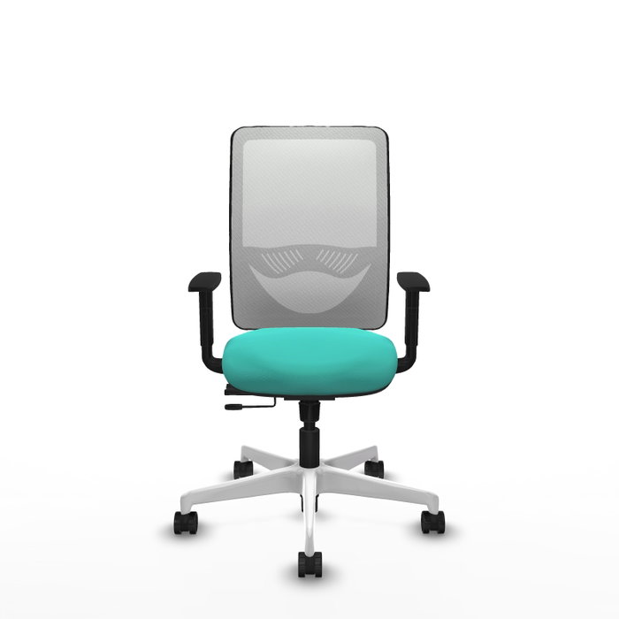 PIQUERAS Y CRESPO Silla de oficina Zulema con mecanismo Sincro/Traslack, Turquesa y Blanco PIQUERAS Y CRESPO Silla de oficina Zulema con mecanismo Sincro/Traslack, Turquesa y Blanco