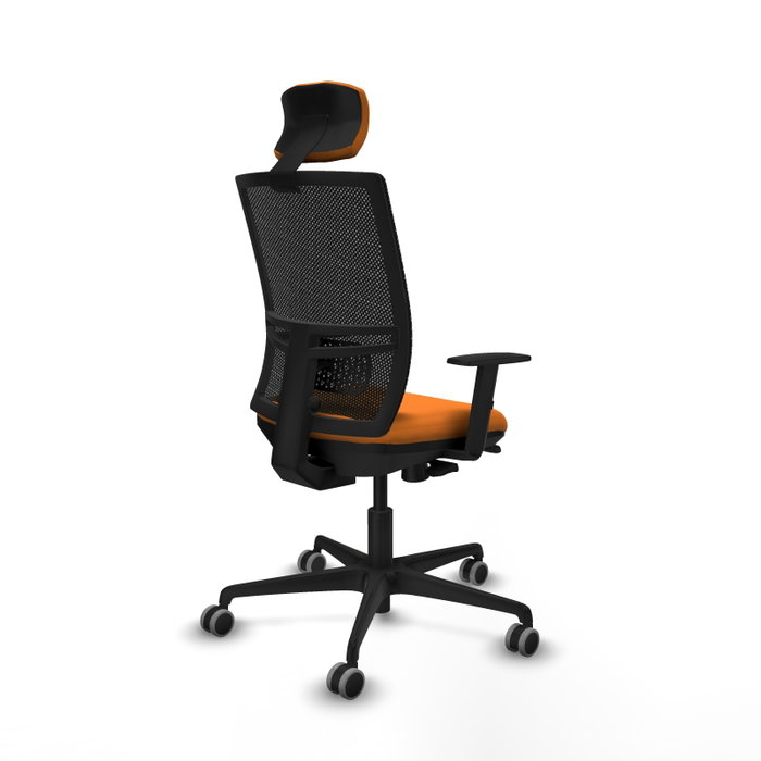 PIQUERAS Y CRESPO Silla de oficina Yunquera Naranja y Negro
