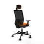 PIQUERAS Y CRESPO Silla de oficina Yunquera Naranja y Negro