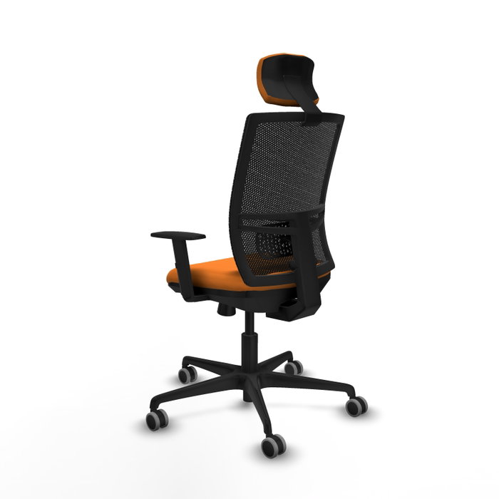PIQUERAS Y CRESPO Silla de oficina Yunquera Naranja y Negro