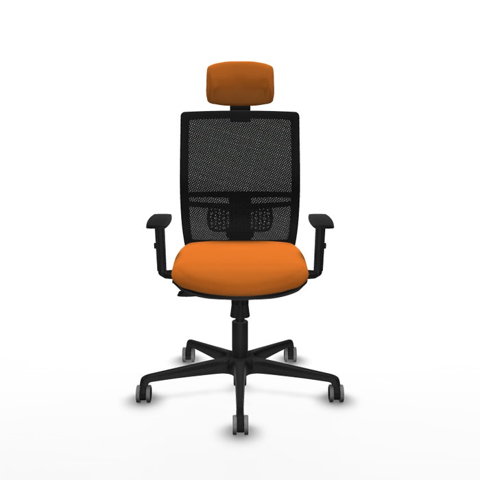 PIQUERAS Y CRESPO Silla de oficina Yunquera Naranja y Negro