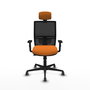 PIQUERAS Y CRESPO Silla de oficina Yunquera Naranja y Negro