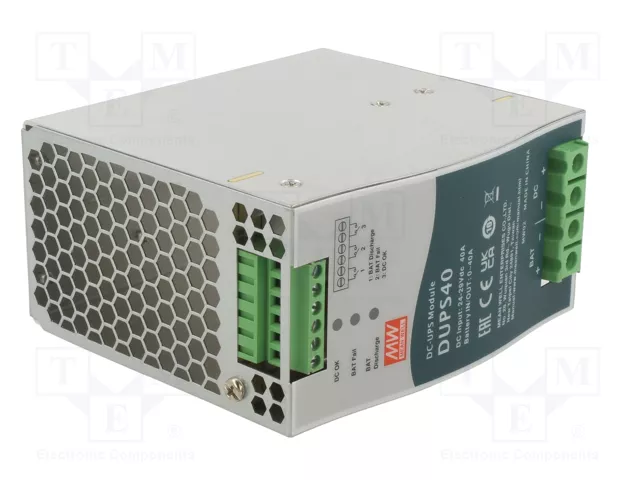 MEAN WELL DUPS40 Alimentador SAI para carril DIN 24VDC 40A