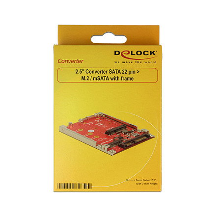 DeLOCK 62859 Convertidor SATA a M.2 y mSATA Verde