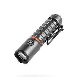 Nebo Torchy 2K Linterna LED Recargable USB, 2000 Lúmenes, 5 Modos, IPX6 Resistente al Agua, Base Magnética, Clip, Aluminio Aeronáutico, Negro/Naranja