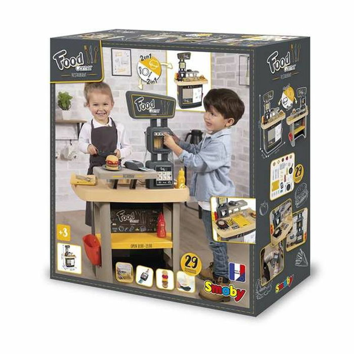 Smoby Food Corner Restaurant con lector CB y 29 accesorios Smoby Food Corner Restaurant con lector CB y 29 accesorios