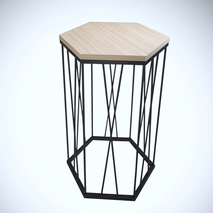Hanah Home Mesa Auxiliar Oak, Tablero de Partículas Melamina, Patas Metal, 40x62x35 cm, Roble y Negro Hanah Home Mesa Auxiliar Oak, Tablero de Partículas Melamina, Patas Metal, 40x62x35 cm, Roble y Negro
