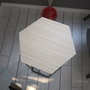 Hanah Home Mesa Auxiliar Oak, Tablero de Partículas Melamina, Patas Metal, 40x62x35 cm, Roble y Negro