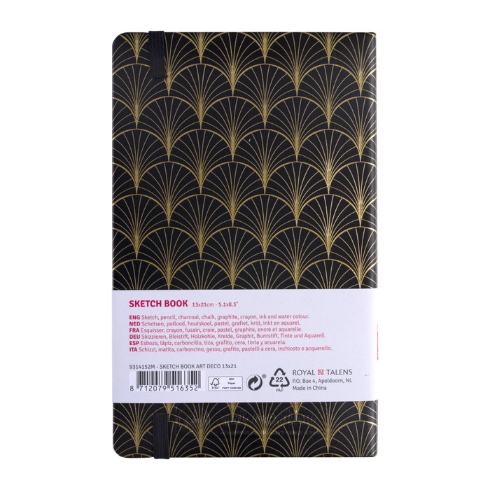Talens Art Creation Cuaderno Bocetos Art Decó 13 x 21 cm, 140 g, 80 hojas