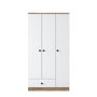 Hanah Home BA117 - 2253 Armario de estilo escandinavo en nogal y blanco 90x170cm