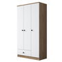 Hanah Home BA117 - 2253 Armario de estilo escandinavo en nogal y blanco 90x170cm